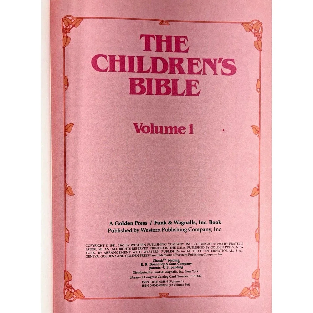 The Children’s Bible Vintage 1981 Golden Books Volumes 1-12 Hardbacks